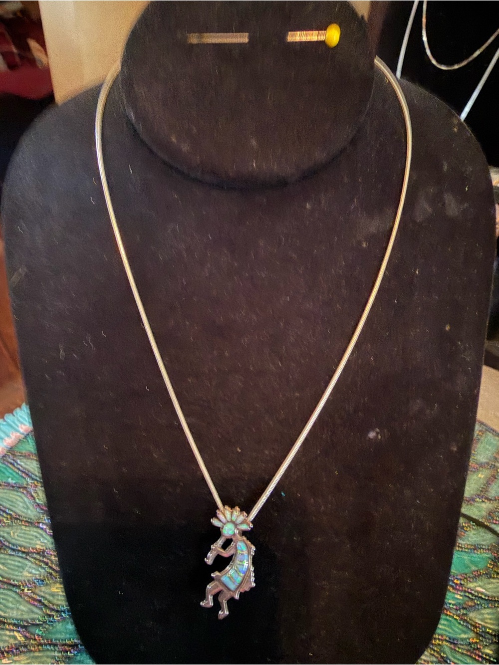 Kokopelli Pendant/pin 16” Chain